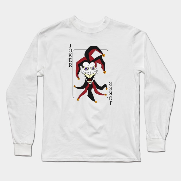 Joker Card Long Sleeve T-Shirt by mm92